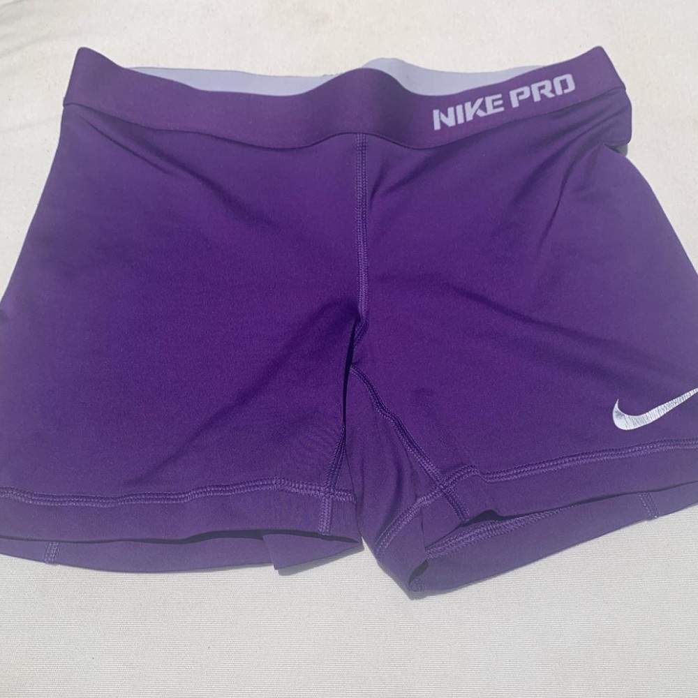 Purple Nike Pros Athletic Shorts